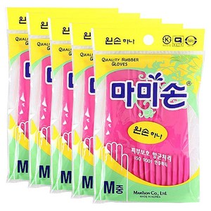 마미손 고무장갑 왼손만하나, 5개