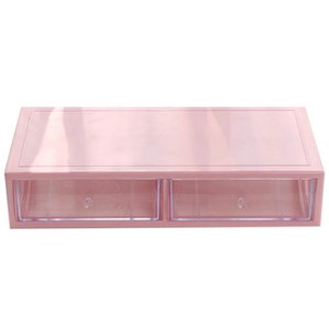 하라코리아 2칸 서랍 모니터 받침대 MS-2DP, 핑크