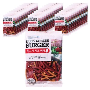 펫더맨 치즈버거 강아지 간식, 소고기, 100g, 30개