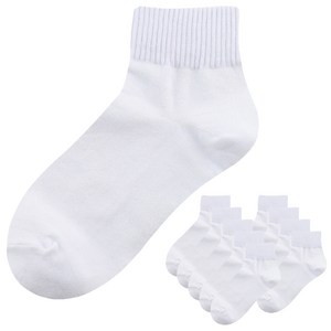 이지레그 여성용 무지 학생 양말 10p