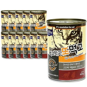 태비탑퍼 먹고먹고 또먹고 고양이캔 생선, 참치 오리지날, 400g, 12개