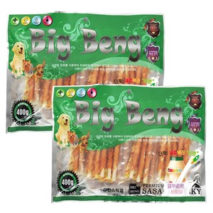 뉴빅뱅 요구르트 사사미, 치킨스틱껌, 400g, 2개입