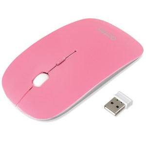 엑토 뮤트 무소음 무선 광마우스 MSC-180, 핑크