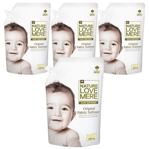네이쳐러브메레 오리지널 유아 섬유유연제 허브가든향 리필, 1.3L, 4개