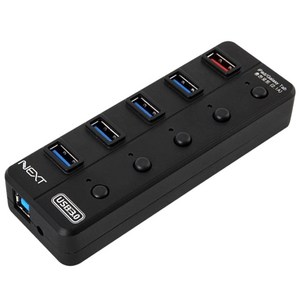 넥스트유 USB3.0 4포트+충전 1포트 유전원허브 /NEXT-UH305