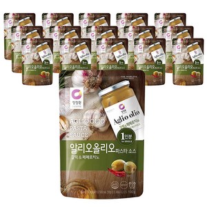 청정원 알리오올리오 파스타소스 싱글파우치, 100g, 16개