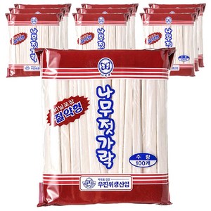 우진위생산업 절약형 일회용 나무젓가락, 100개입, 10개