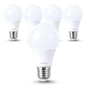 씨티오 엘이디 화이트 전구 8W, 전구색, 5개