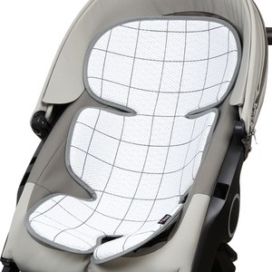 마니또 클린 베이직 쿨 유모차시트, 모던체크 그레이, 1개