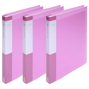 에코청운 PP 클리어화일 A4 40매, 분홍, 3개
