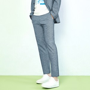 마인드브릿지 남성용 폴리스판 저지 사이드밴딩 크롭 테이퍼드 팬츠