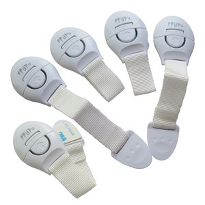 PPUPU 다용도 가구문 서랍 잠금장치, 화이트, 5개