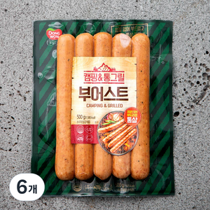 동원 캠핑 앤 통그릴 부어스트, 500g, 6개