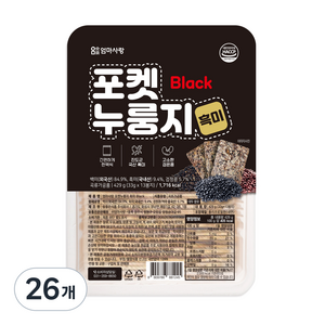 엄마사랑 포켓누룽지 흑미, 429g, 2개