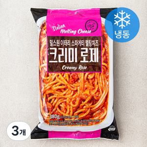 밀스원 이태리 스파게티 멜팅치즈 로제 스파게티 (냉동), 380g, 3개