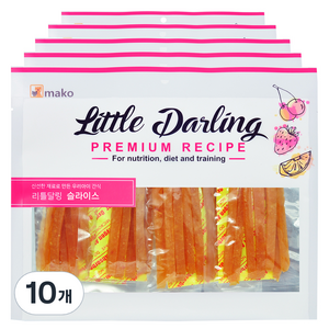 마코펫 강아지 리틀달링 건조간식, 닭가슴살 슬라이스, 300g, 10개