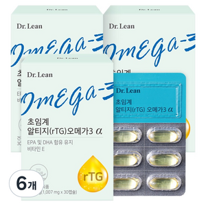 닥터린 초임계 알티지 오메가3 알파 30.21g, 30정, 6개