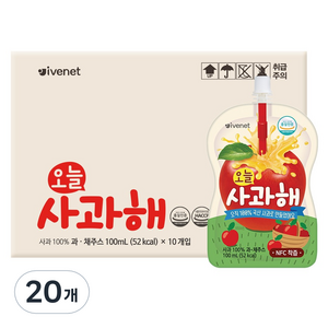 아이배냇 오늘사과해 주스, 100ml, 20개