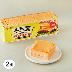 소와나무 동원 풍미가 진한 스트롱 체다 슬라이스 치즈, 18g, 100개입, 2개