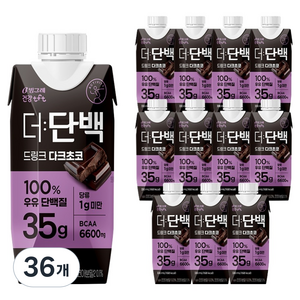 더단백 드링크 다크초코, 330ml, 36개