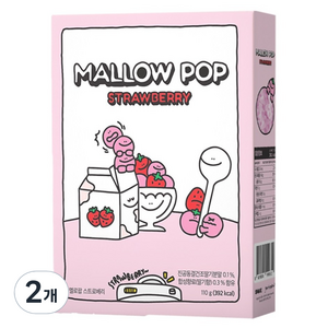 멜로팝 건조 마시멜로우 시리얼 스트로베리, 110g, 2개