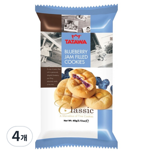 타타와 블루베리 쿠키, 60g, 4개