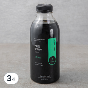 핸디엄 콜드브루 커피원액 디카페인 DECAF BLEND, 500ml, 3개