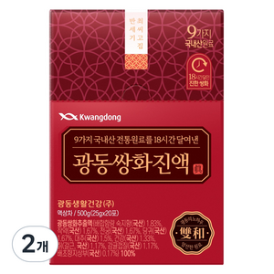 광동제약 광동 쌍화진액, 500g, 2개