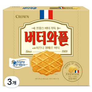 버터와플 이즈니, 316g, 3개