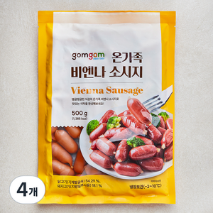 곰곰 온가족 비엔나 소시지, 500g, 4개