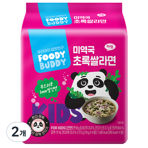 푸디버디 미역국 초록쌀라면 4p, 312g, 2개