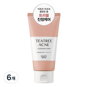 해피바스 티트리 아크네 클렌징폼, 150g, 6개