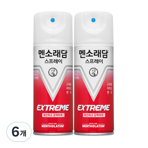 멘소래담 익스트림 핫 스프레이파스 에스 180ml, 1개입, 6개