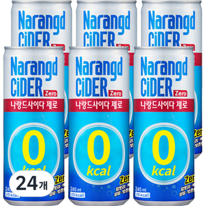 나랑드사이다 제로, 245ml, 24개