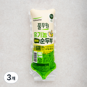 풀무원 유기농 인증 미니 순두부, 200g, 3개