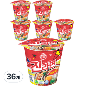 오뚜기 진라면 매운맛 컵 65g, 36개