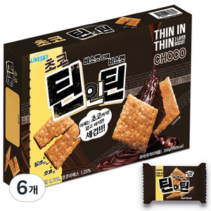 하늘처럼 얇고 바삭한 세겹 초코틴인틴 9p, 200g, 6개