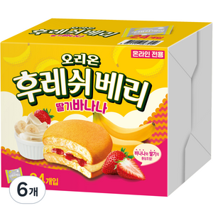 오리온 후레쉬베리 딸기바나나 12p, 348g, 6개