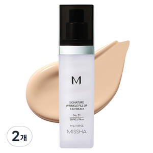 미샤 M 시그너처 링클 필업 비비크림 SPF45 PA++, 21호 화사한 베이지, 44g, 2개