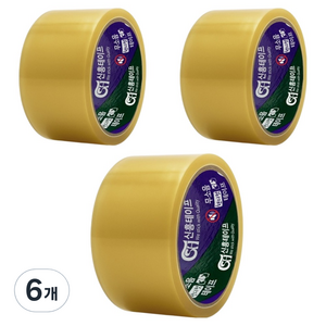 신흥테이프 프리미엄 무소음 핸디컷 투명 테이프 48mm x 40m, 6개