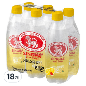 싱하 소다 워터 레몬, 350ml, 18개