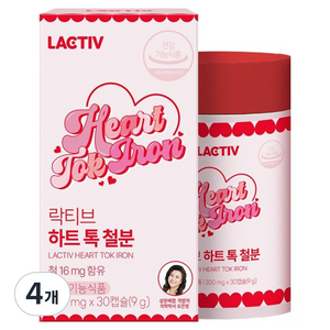 락티브 하트톡 철분, 30정, 4개