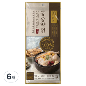 백년약초 궁중약선 국내산 티백형 삼계탕재료, 100g, 6개