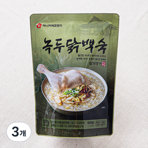 마니커에프앤지 녹두닭백숙, 500g, 3개