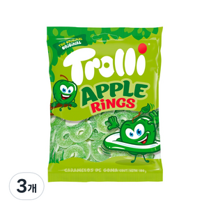 트롤리 애플향 링스, 100g, 3개