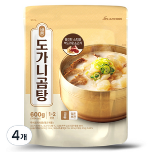 진한식품 바른 도가니곰탕, 600g, 4개