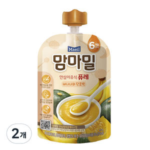 맘마밀 안심 이유식 퓨레 6개월부터 100g, 2개