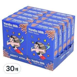 글로리아비스코 아톰 바닐라밀크맛 와퍼스틱, 60g, 30개