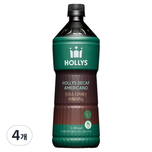 할리스 디카페인 아메리카노, 1L, 4개