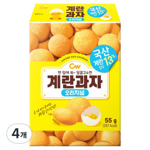 청우식품 계란과자 오리지널, 55g, 4개